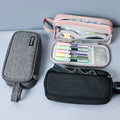 Large capacity canvas pencil case