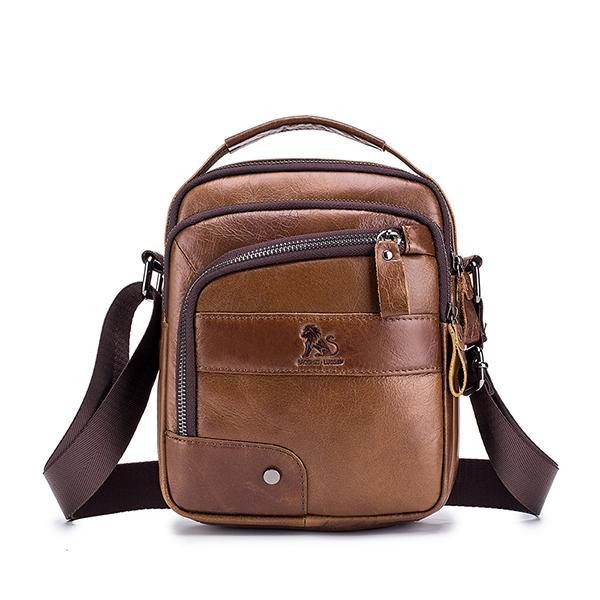 Genuine Leather Vintage Crossbody Bag for Men – Stylish Shoulder Bag