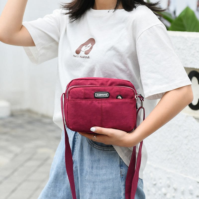 Casual Crossbody Bag for Women – Waterproof Triple Layers Nylon Bag