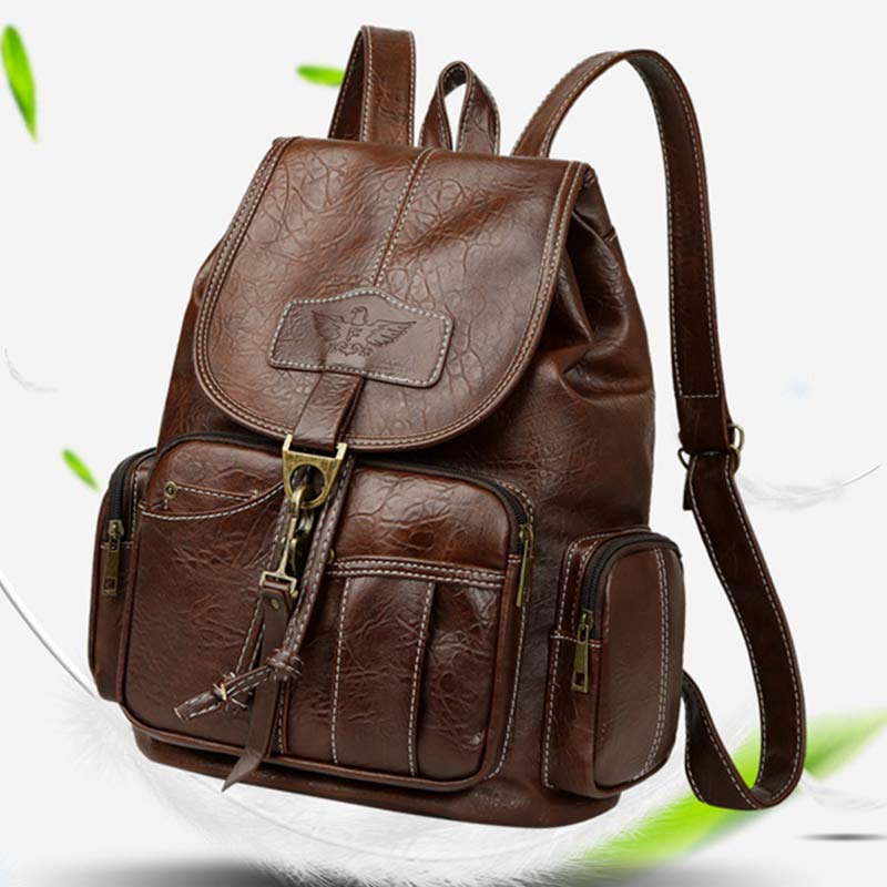 Vegan Leather Backpack for Women – Vintage Casual Daypack Purse for Ladies & Girls