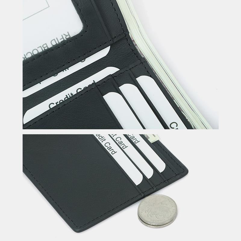 Genuine Leather RFID Blocking Slim Wallet
