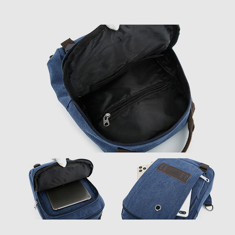 Men's Retro Sling Bag – Outdoor Casual Crossbody Chest Bag for Travel & Sport