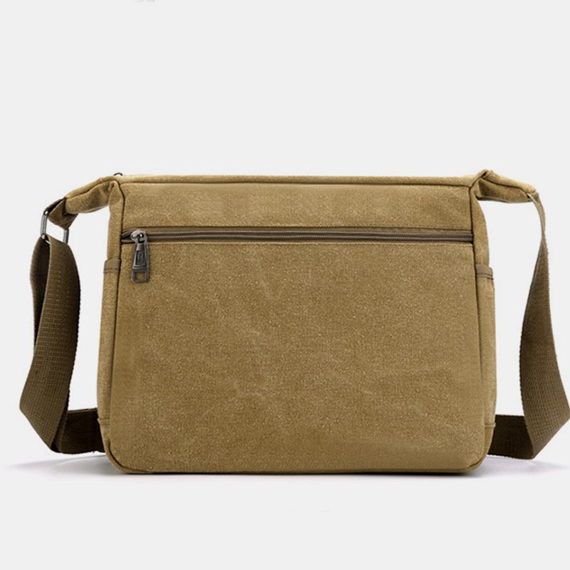 Vintage Canvas Messenger Bag – Large Capacity Shoulder Bag for Daily Use