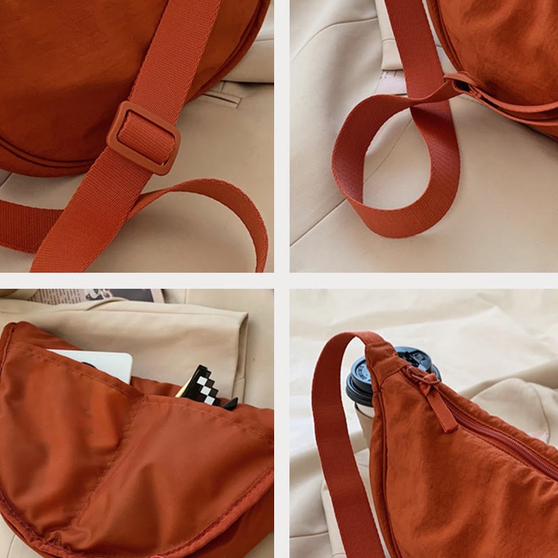 Nylon Dumpling Crossbody Bag for Women – Stylish Shopping Shoulder Bag