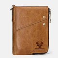 RFID Anti - theft Genuine Leather Multi - slot Bifold Wallet for Men - Stylish Business Wallet
