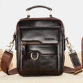 Men's vintage genuine leather crossbody bag