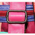 Women's Genuine Leather Splice Rivet Backpack - Stylish & Durable Shoulder Bag for School, Travel, & Daily Use