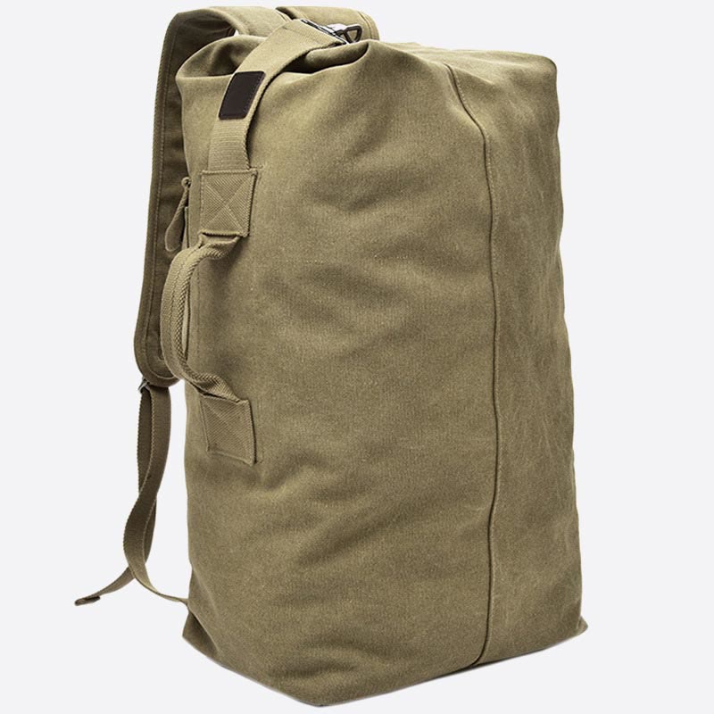 Men's large canvas backpack for sports and travel