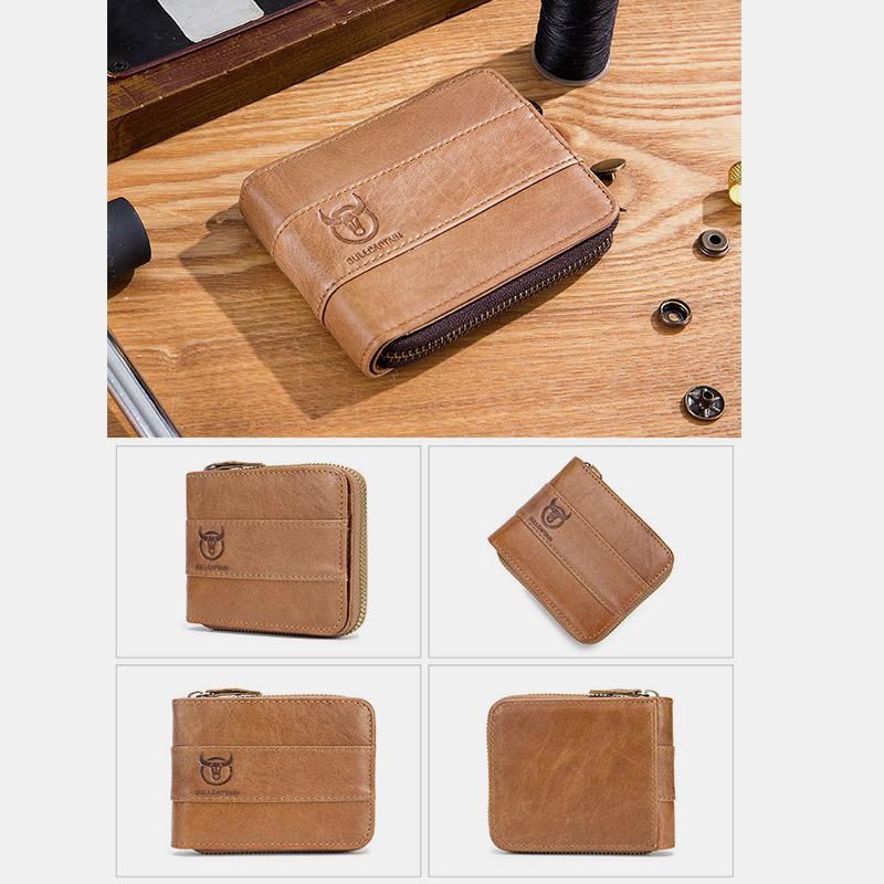 RFID Antimagnetic Vintage Genuine Leather Wallet