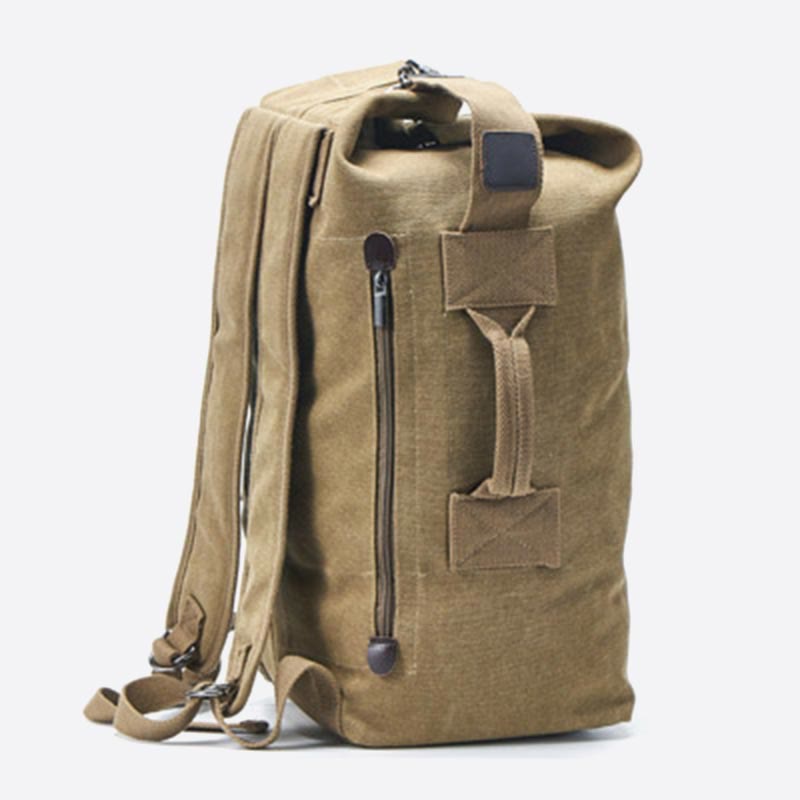 Men’s Large Capacity Canvas Backpack for Sports & Travel