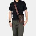 Genuine Leather Multifunctional Waist & Messenger Bag for Men – Versatile Crossbody & Shoulder Bag
