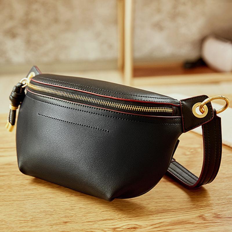 Genuine Leather Large Capacity Crossbody & Waist Bag for Women – Stylish & Versatile