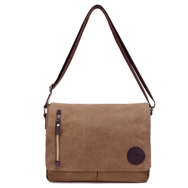 Canvas Messenger Bag for Men Travel Satchel Water Resistant Crossbody Bag