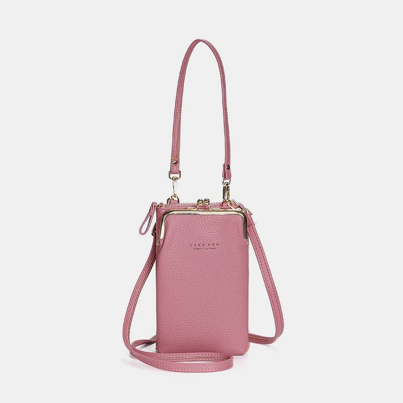 Multifunctional Kiss - Lock Crossbody Phone Bag
