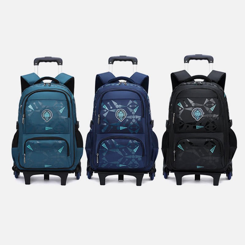 Rolling Wheels Backpack for Teens & Students – Multifunctional Travel Bookbag with Adjustable Straps