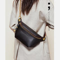Genuine Leather Large Capacity Crossbody & Waist Bag for Women – Stylish & Versatile