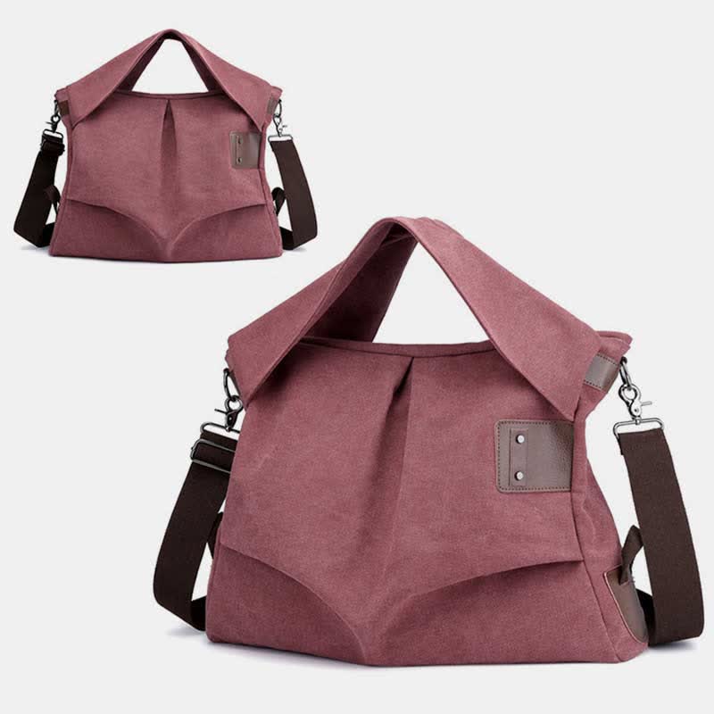 Large Capacity Canvas Handbag for Women – Crossbody Tote & Hobo Bag