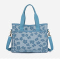 Floral Cute Printing Crossbody Purse – Large Canvas Handbag for Commuting