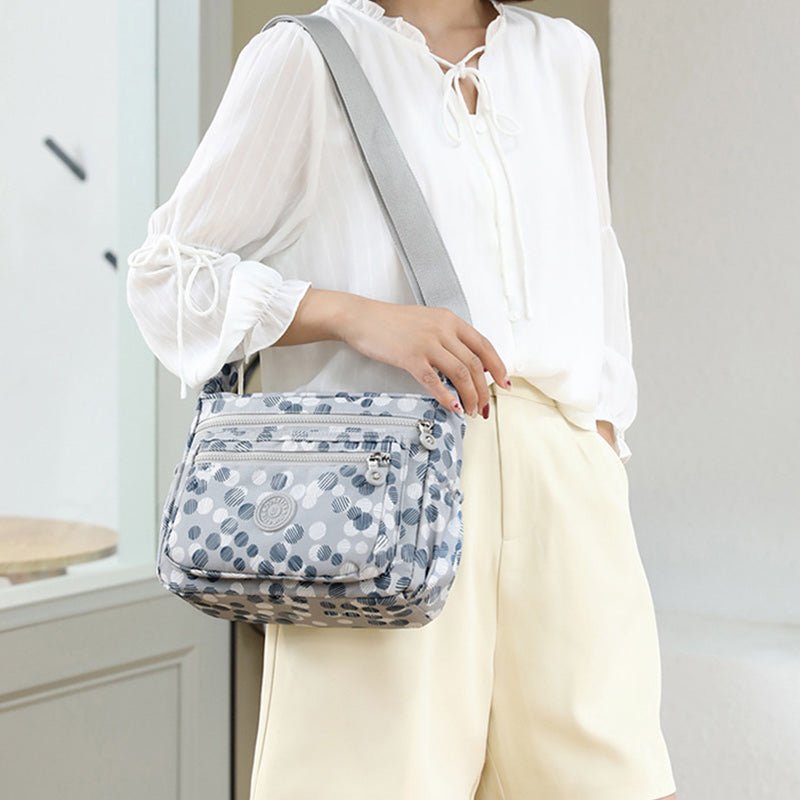Large Capacity Waterproof Floral Crossbody Bag for Women – Stylish Shoulder Bag with Multiple Pockets