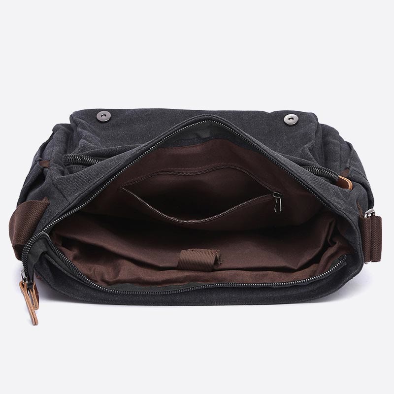 Men's large capacity canvas business messenger bag