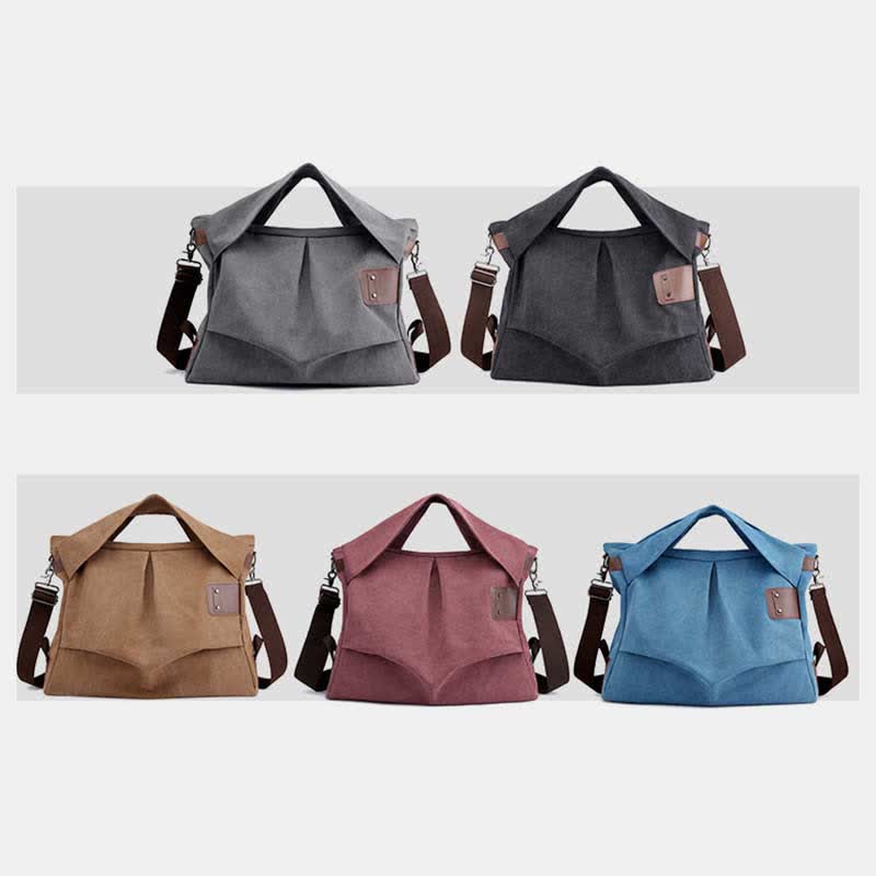 Large Capacity Canvas Handbag for Women – Crossbody Tote & Hobo Bag