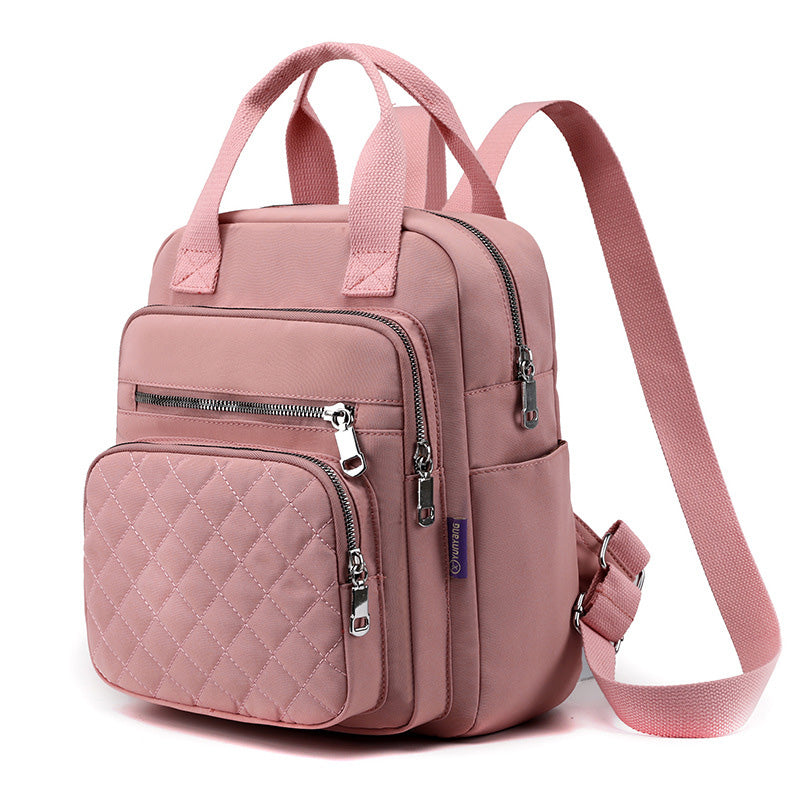 Women's quilted backpack shoulder bag for travel