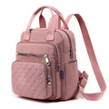 Women's quilted backpack shoulder bag for travel
