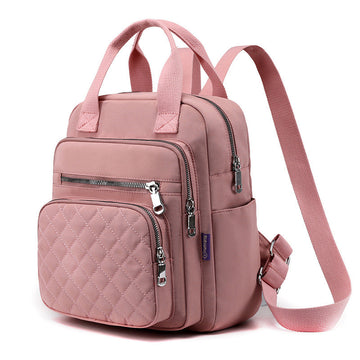 Women's quilted backpack shoulder bag for travel