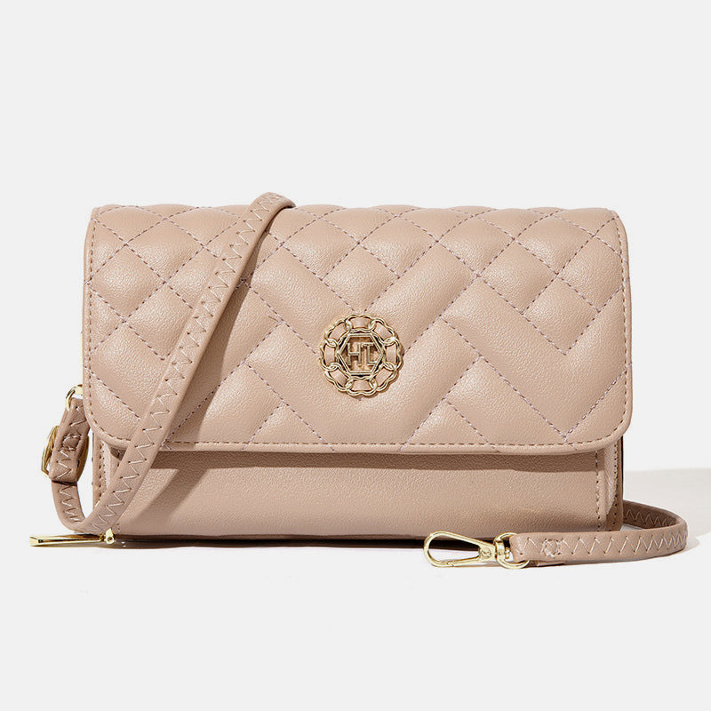 Women's small quilted crossbody cellphone purse