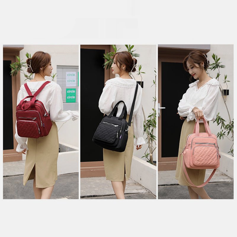Multifunctional Lightweight Embossing Handbag – Crossbody & Backpack