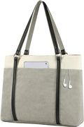 Women Laptop Tote Bag for Work – Lightweight Splice Canvas 15.6 Inch Handbag Purse