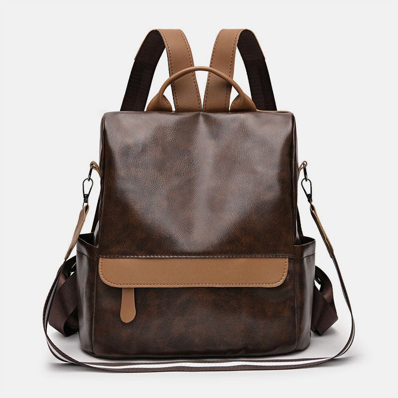 Women's Anti - theft Leather Backpack – Stylish & Secure Travel Handbag
