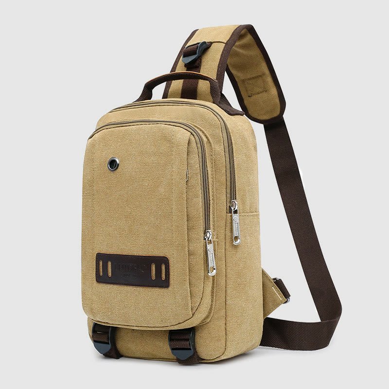 Men's Retro Sling Bag – Outdoor Casual Crossbody Chest Bag for Travel & Sport