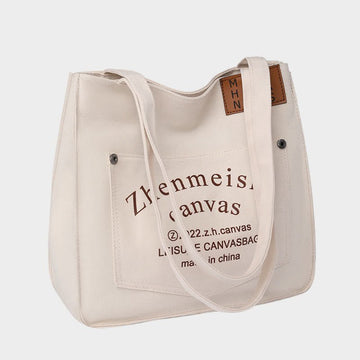Women's minimalist print daily commuter tote bag