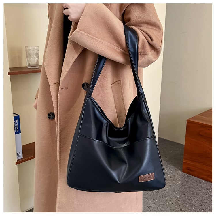Simple leather tote bag👜