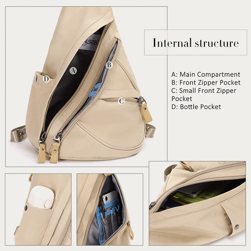 Casual travel sling backpack for men and women