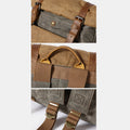 Canvas Leather Backpack Rucksack – Fits 15.6