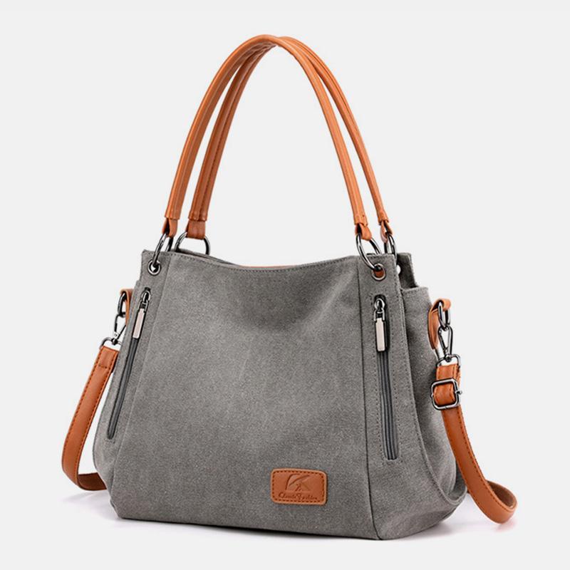 Women's large capacity canvas crossbody bag