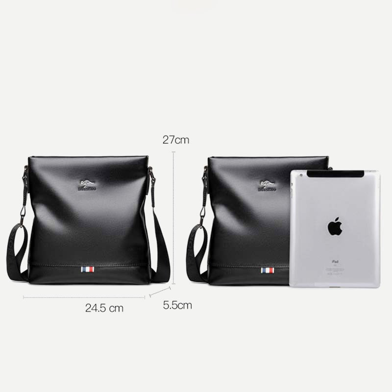 Men's Messenger Bag – Soft PU Leather Crossbody Sling Pack for Travel, Business & Daily Use