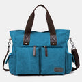 Casual Canvas Laptop Tote Bag for Men & Women – Work Handbag with Adjustable Strap