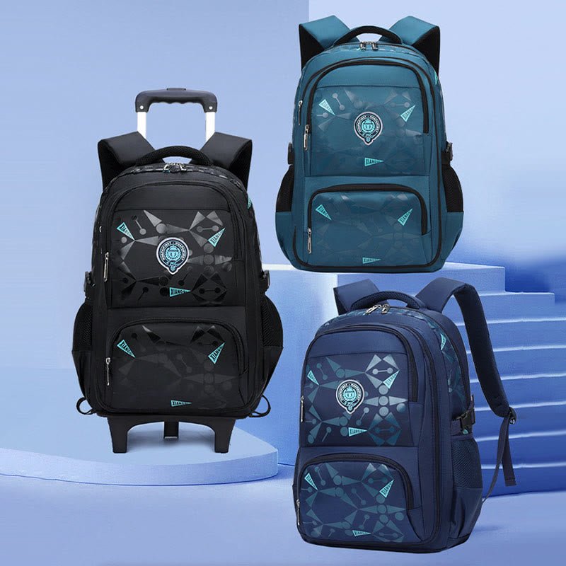 Rolling Wheels Backpack for Teens & Students – Multifunctional Travel Bookbag with Adjustable Straps