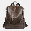 Women’s Leather Convertible Backpack Purse – Anti - Theft Travel Daypack & Shoulder Bag