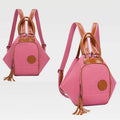 Women's canvas backpack with tassel decor