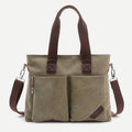Unisex Canvas Shoulder Bag – Retro Casual Handbag & Work Tote