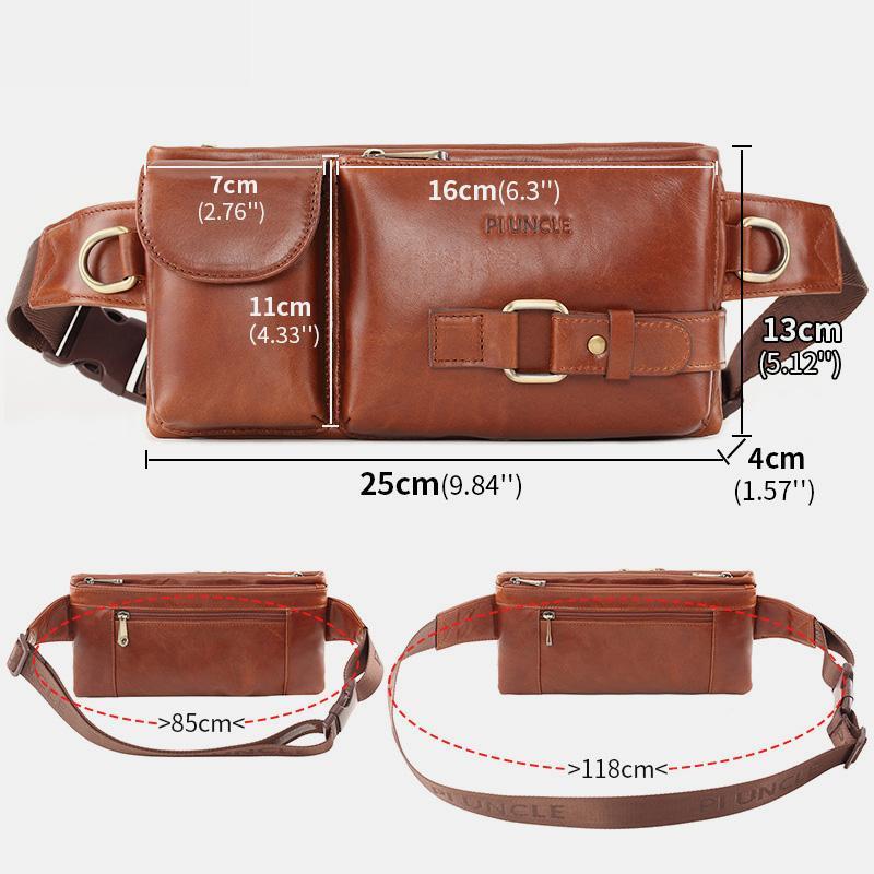 Vintage Multi - Carry Genuine Leather Sling Bag – Versatile Crossbody, Waist, and Sling Bag for Men and Women