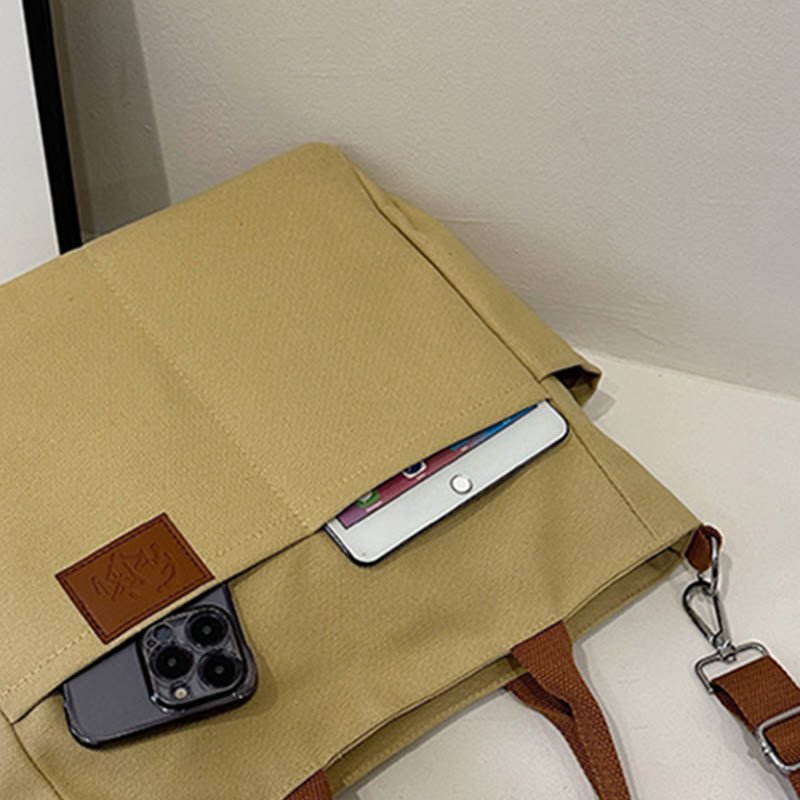 Simple Tote Bag for Women – Daily Portable Canvas Crossbody Bag