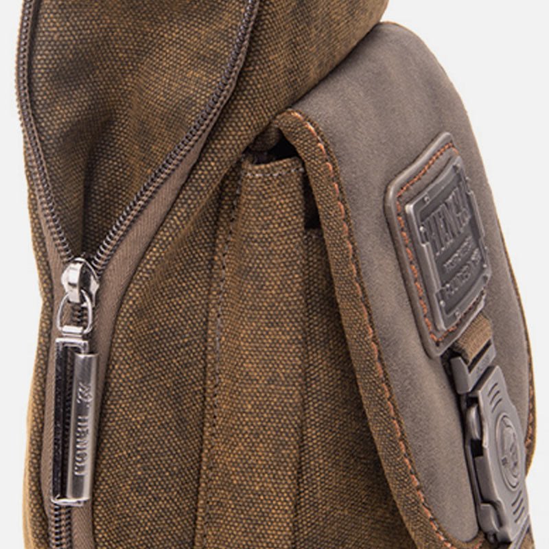Multifunctional Canvas Chest Bag for Men – Leisure Crossbody Riding Bag