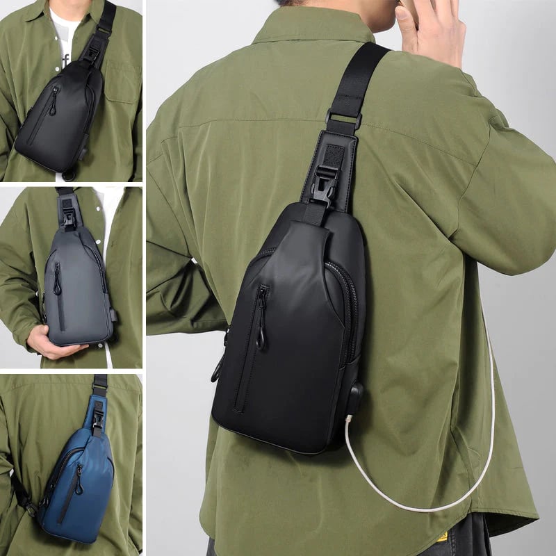 Waterproof multi-compartment shoulder bag