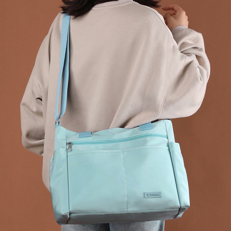 Minimalistic Nylon Tote Bag for Women – Large Handbag for School & Fitness