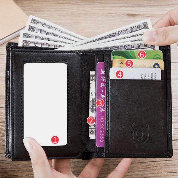RFID Protection GenuineLeather Multi - Slot Wallet